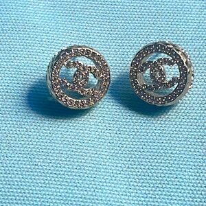 Chanel silver with crystal